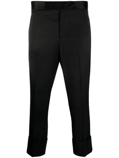 Sapio Satin-finish Cropped Tailored Trousers