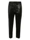 Sapio Satin-finish Cuffed Trousers In Black
