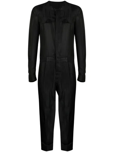 Sapio Satin-finish Jumpsuit In Black