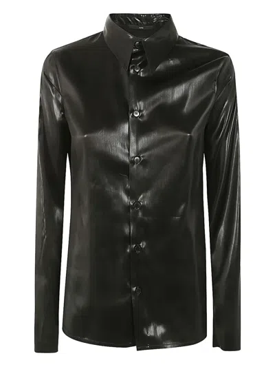Sapio Satin Twill Shirt In Black