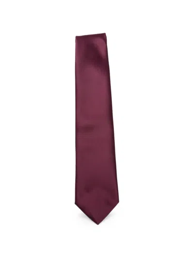 Sapio Satin-finish Tie In Burgundy