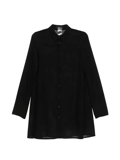 Sapio Sheer Long-sleeve Shirt In Black