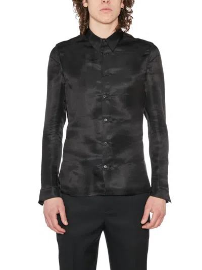 Sapio Black Spread Collar Shirt