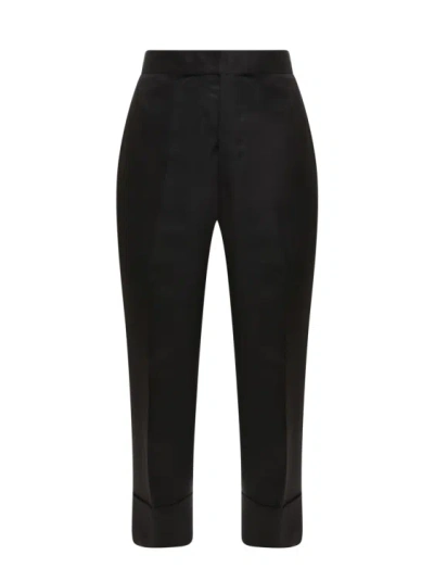 Sapio Silk Blend Trouser In Black
