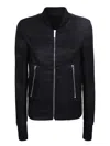 Sapio Silk Bomber Jacket In Black
