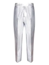 Sapio Silver Lurex Canvas Trousers In Silver