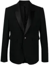 Sapio Single-breasted Cotton-wool Blazer In Black