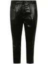 Sapio Cropped Trousers With Shiny Finish And Side Pocket