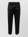 Sapio Slim Trousers Cuffed Hem In Black