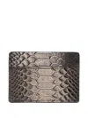 Sapio Kartenetui Mit Schlangen-optik In Gray