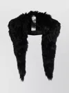 Sapio Soft Faux Fur Long Scarf Accessory In Black