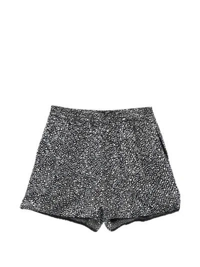 Sapio Speckled Shorts In Black