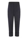 Sapio Straight Leg Cropped Trousers In Black