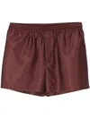 Sapio Taffeta Shorts In Burgundy