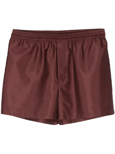 Sapio Taffeta Shorts In Burgundy
