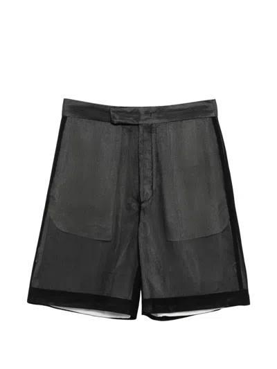 Sapio Textured Shorts In Black