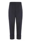 Sapio Straight Leg Cropped Trousers In Black