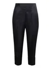 Sapio Silk Cropped Trousers In Black