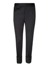 Sapio Double Satin Black Trousers In Black