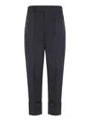 Sapio Straight Leg Cropped Trousers In Black