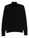 Sapio Turtleneck Panelled Sweater In Black