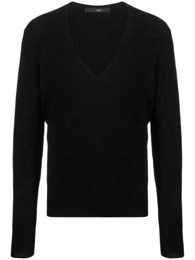 Sapio V-neck Long-sleeve Jumper In Schwarz
