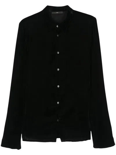 Sapio Velvet Shirt In Black