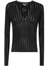 Sapio Viscose Crepe De Chine V Neck Sweater Clothing