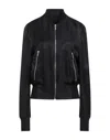 Sapio Zipped Fitted Bomber Jacket In Black