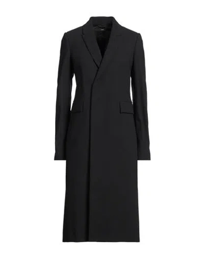 Sapio Woman Overcoat & Trench Coat Black Size 6 Wool