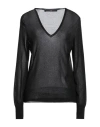 Sapio Lamé-effect V-neck Jumper In Black