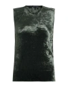 Sapio Woman Sweater Dark Green Size 12 Viscose, Polyamide, Polyurethane In Green