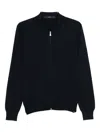 Sapio Zip Collared Knitwear In Black