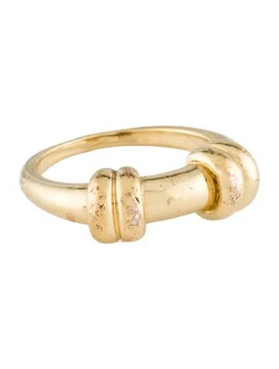 Pre-owned Sapir Bachar Gold Column Ring In Multi