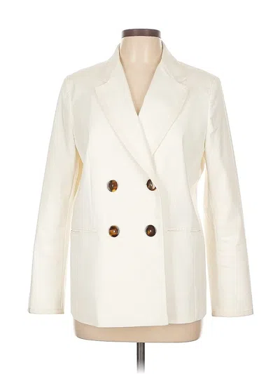 Pre-owned Sara Battaglia Blazer Jacket In Ivory