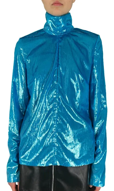 Sara Battaglia Fontana Turtle Neck In Light Blue