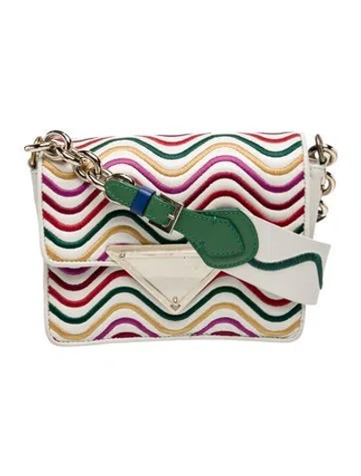 Pre-owned Sara Battaglia Leather Shoulder Bag In Neutral