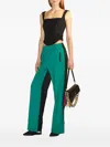 Sara Battaglia Square-neckline Corset Top In Green
