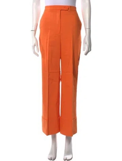 Pre-owned Sara Battaglia Straight Leg Pants W/ Tags In Orange