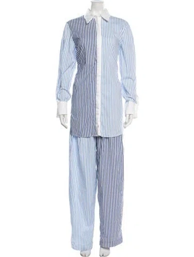 Pre-owned Sara Battaglia Striped Pantsuit In Multi