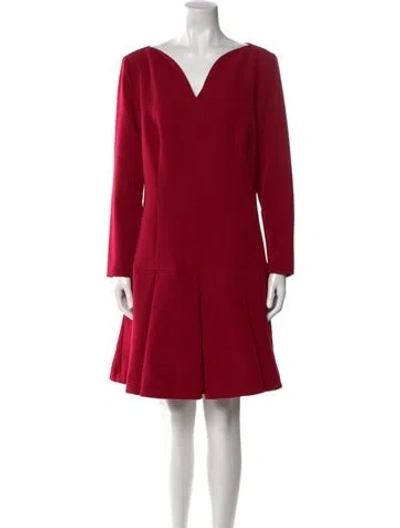 Pre-owned V-neck Mini Dress In Red from The RealReal