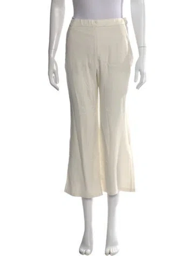 Pre-owned Sara Battaglia Wide Leg Pants In Neutral