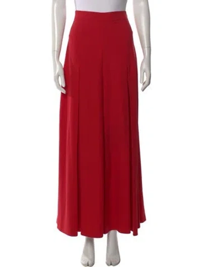 Pre-owned Sara Battaglia Wide Leg Pants In Red