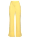 Sara Battaglia Woman Pants Yellow Size 10 Acetate, Viscose In Yellow