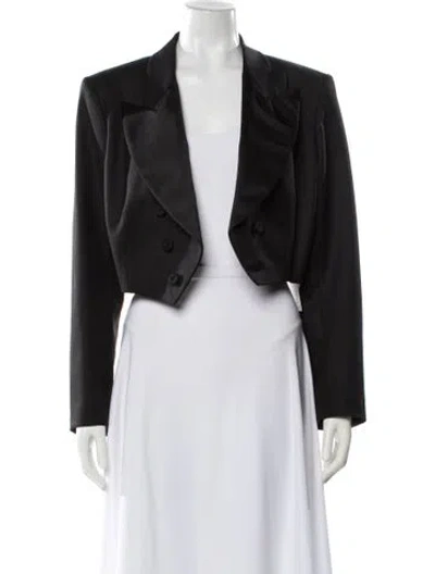 Pre-owned Sara Battaglia Wool Evening Jacket In Black
