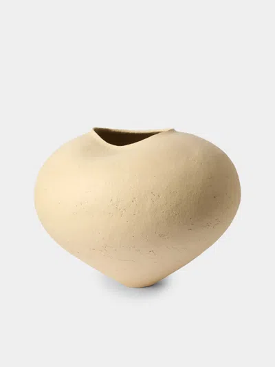 Sara Bergami Hand-formed Stoneware Vase (17.5in/45cm) In Multi