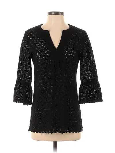 Pre-owned Sara Campbell 3/4 Sleeve Blouse In Black