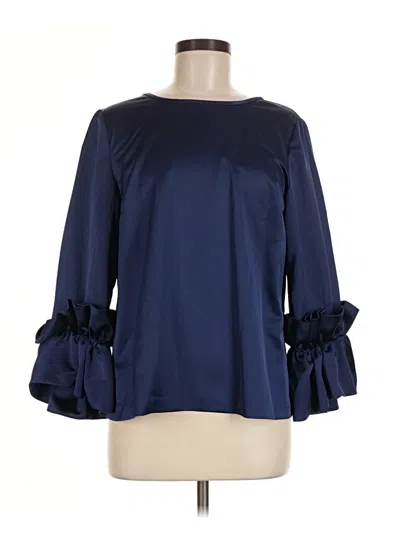 Pre-owned Sara Campbell 3/4 Sleeve Blouse In Blue