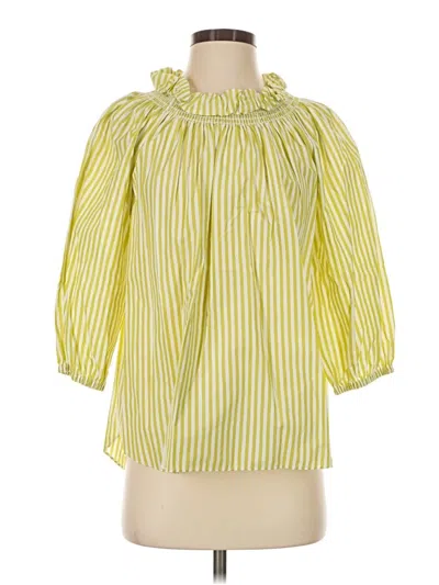 Pre-owned Sara Campbell 3/4 Sleeve Blouse In Yellow