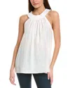 Sara Campbell Arabella Linen Tank Top In White